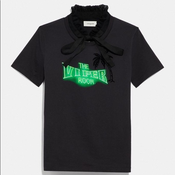 Coach Tops - Coach x The Viper Room Collared T-Shirt